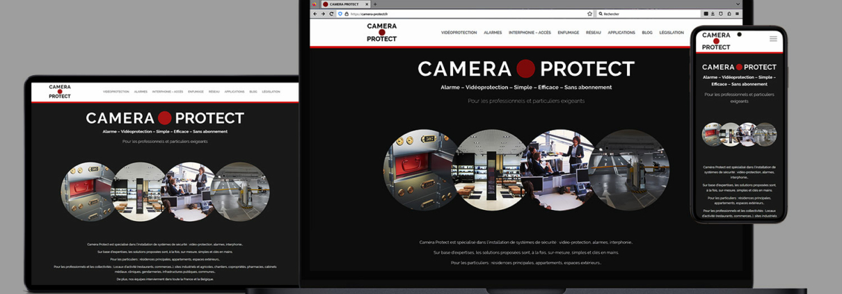 Site camera-protect.fr sur PC, tablette et mobile